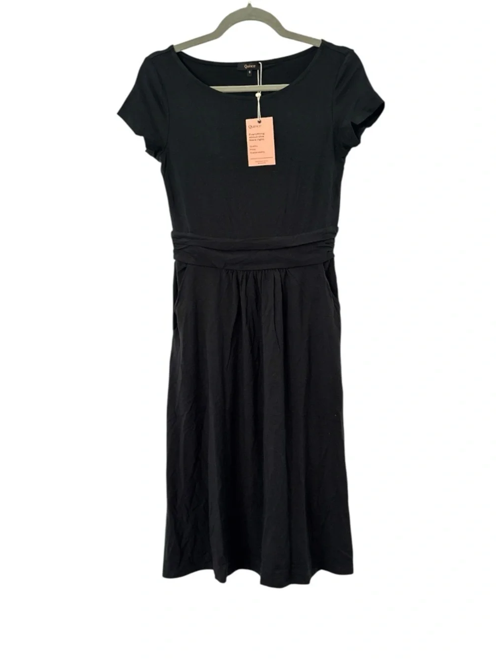 Quince | Dresses | Quince Nwt Tencel Jersey Ruched Waist Dress In Black  Size Small | Poshmark